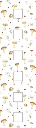 Mushrooms with annotation tabs