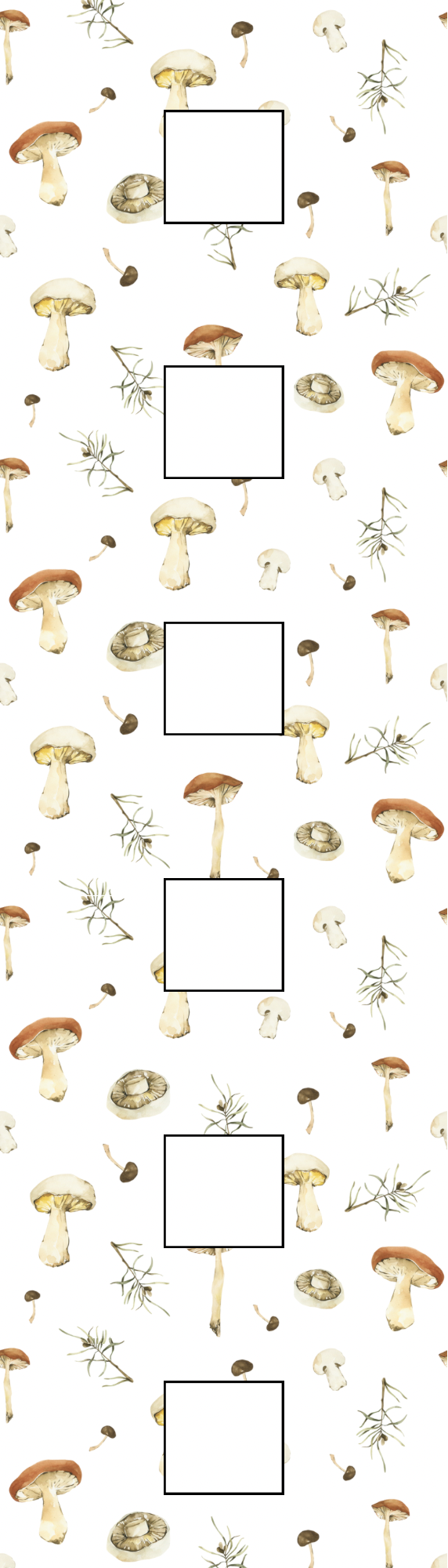 Mushrooms with annotation tabs