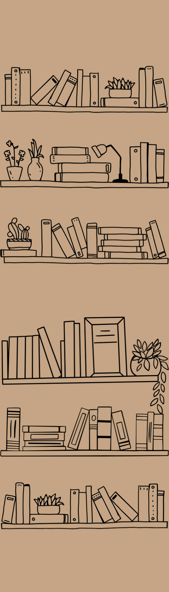 Brown Bookshelf
