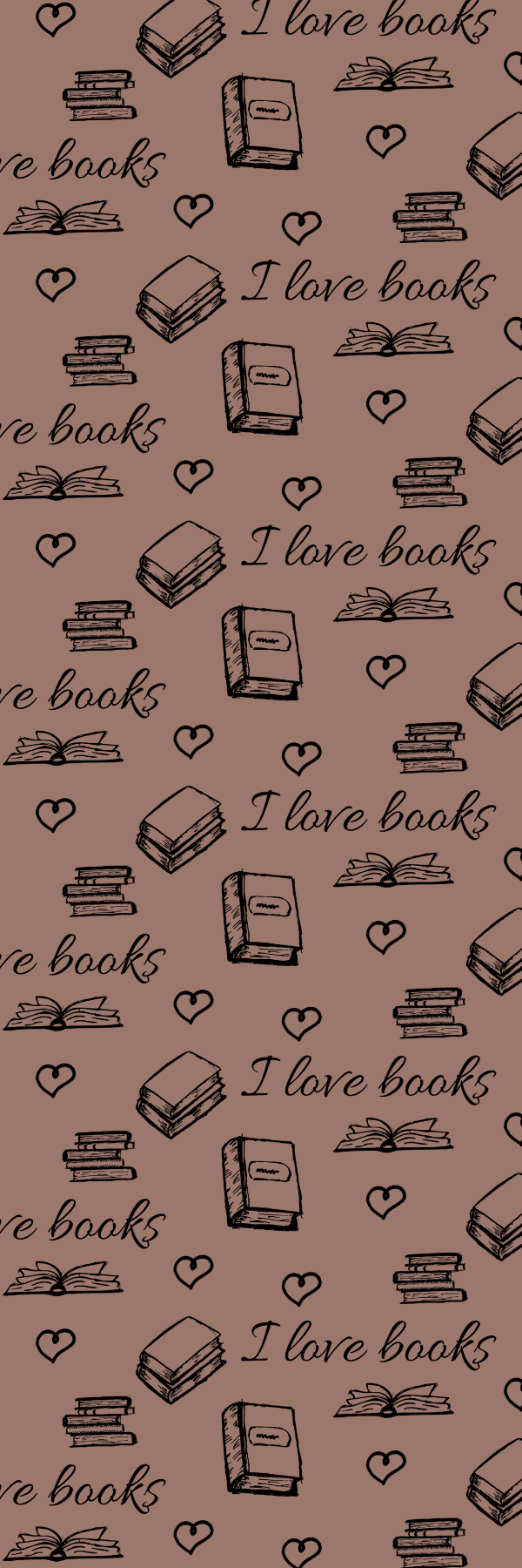 I Love Books (brown)