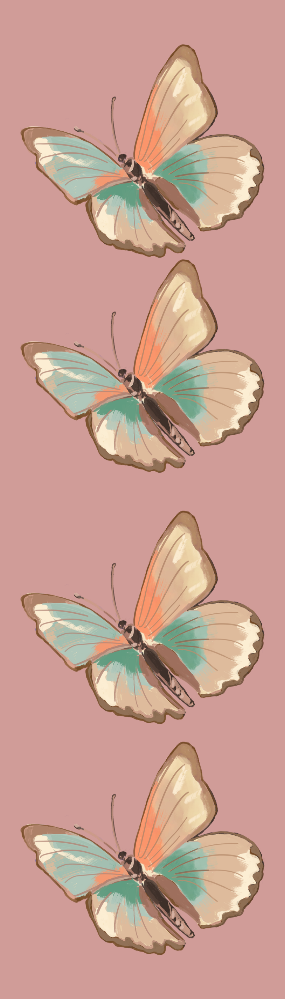 Butterflies- mauve