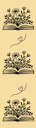 Tan Floral Books