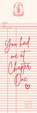 You Had Me At Chapter One