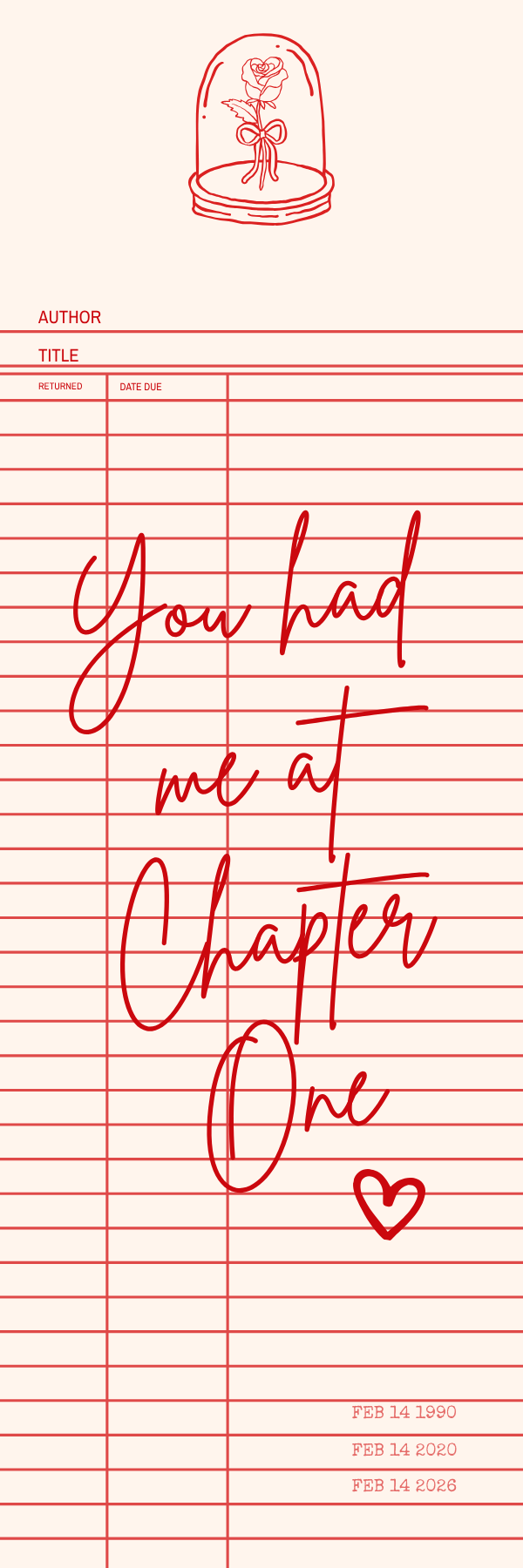 You Had Me At Chapter One